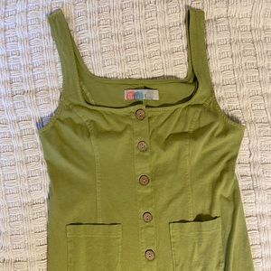 Free People Olive Green Midi Dress